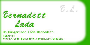 bernadett lada business card