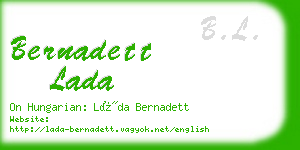 bernadett lada business card